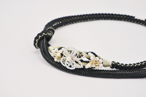 帯締め ポリ合繊 RTO-0825黒 - 画像 (3)