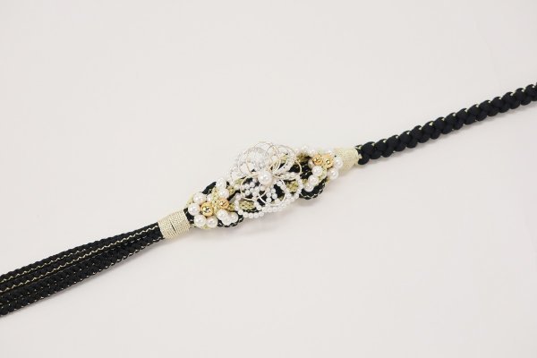 帯締め ポリ合繊 RTO-0825黒 - 画像 (2)