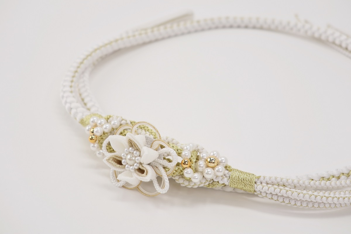 帯締め　ポリ合繊　RTO-0825白a - 画像 (3)