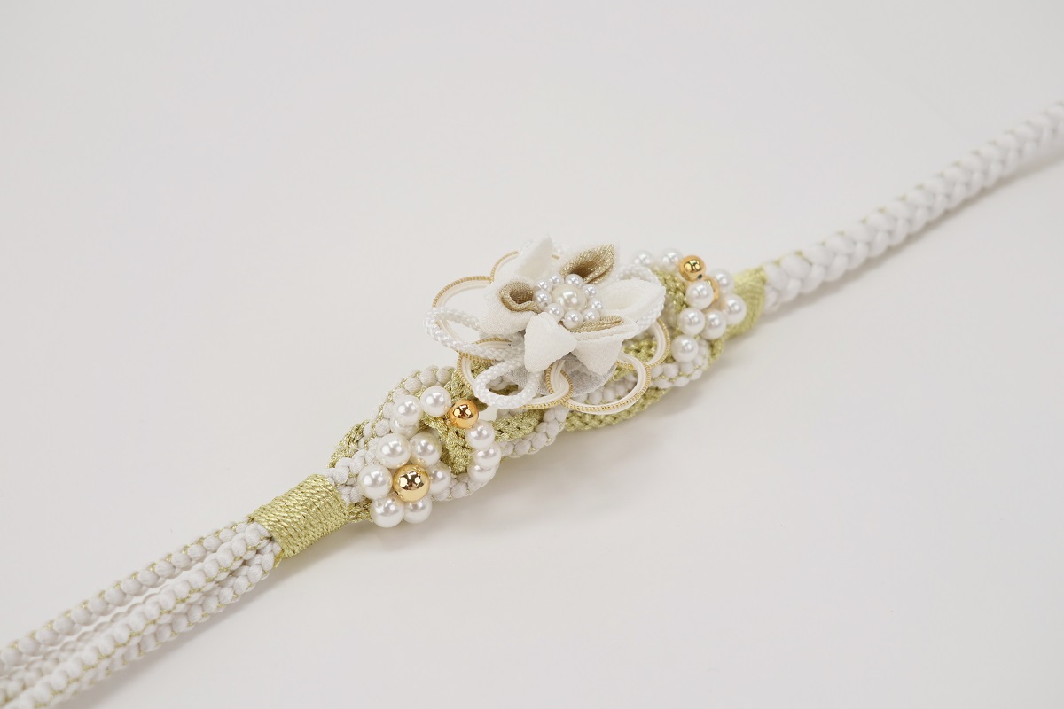 帯締め　ポリ合繊　RTO-0825白a - 画像 (2)