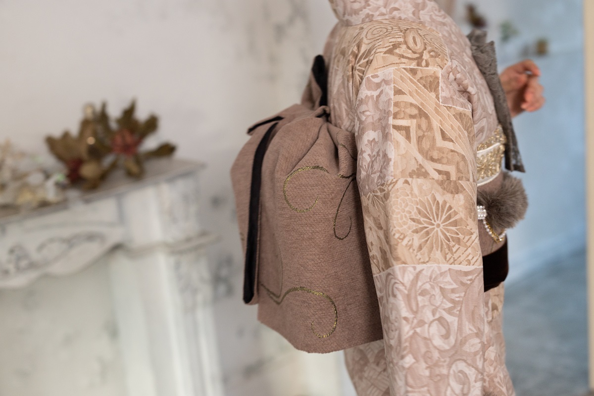 袋帯【正絹】振袖用 GFO-62 ブラウン - 画像 (6)