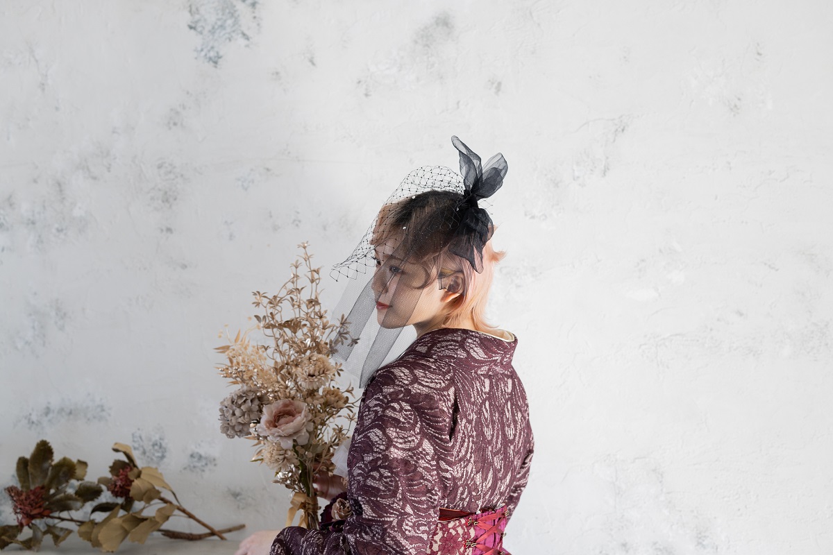 【ﾗﾌｨﾈｵﾘｼﾞﾅﾙ】チュールネット髪飾り　-2colors- - 画像 (8)