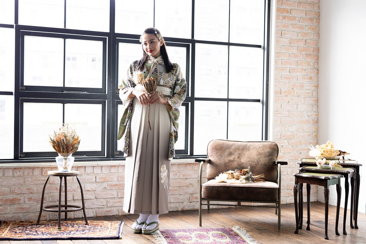 ラフィネモカ卒業袴 ラフィネモカ RH-72【アイボリー】 - 画像 (9)