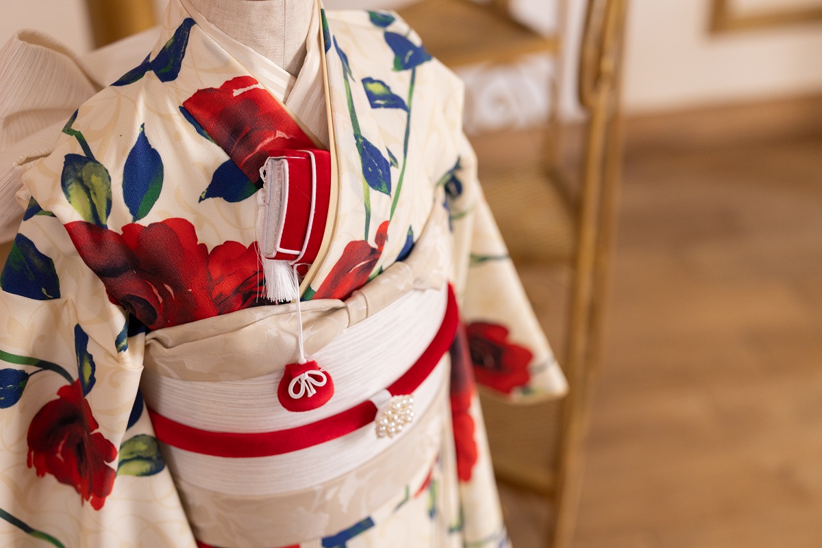 【現品】ラフィネココ・ロザリー 7歳きもの RC620-A【白赤】 - 画像 (13)