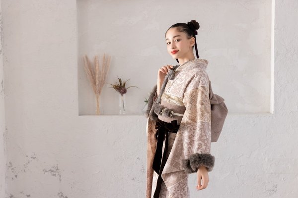 袋帯【正絹】振袖用 GFO-62 ブラウン - 画像 (5)