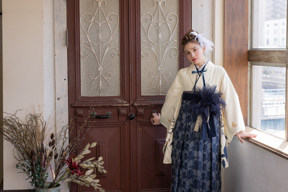 ラフィネモカ卒業袴 ラフィネモカRH-79【ネイビー】 87cm/S - 画像 (7)