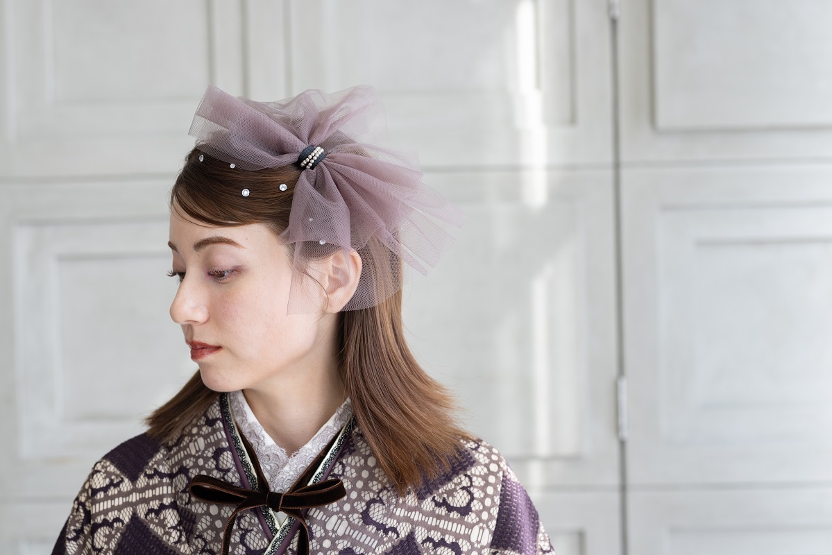 ラフィネモカ二尺袖/卒業袴 ラティスチョコレートRM-170/RH-94【ダークブラウン/オリーブ】 - 画像 (10)