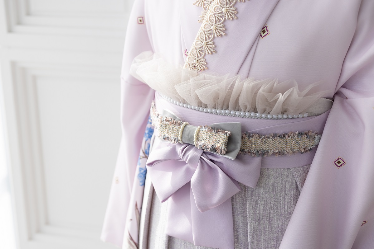 ﾗﾌｨﾈﾓｶ二尺袖/卒業袴　アンティークガーデンRM-164/RH-95【ﾗﾍﾞﾝﾀﾞｰﾋﾟﾝｸ/ﾊﾟｰﾌﾟﾙ】 - 画像 (8)