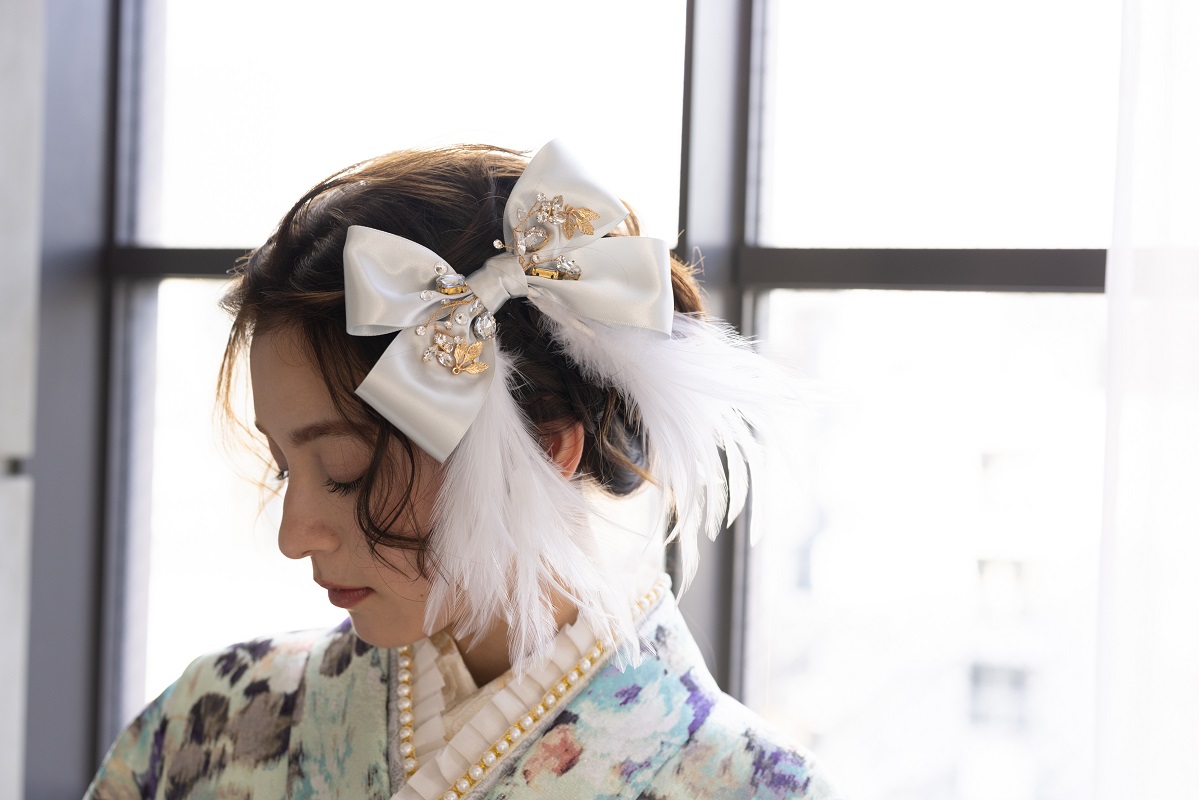 ラフィネモカ二尺袖/ドレス袴 マティエールRM-180/RH-103【ミントグリーン/シルバー】 - 画像 (11)