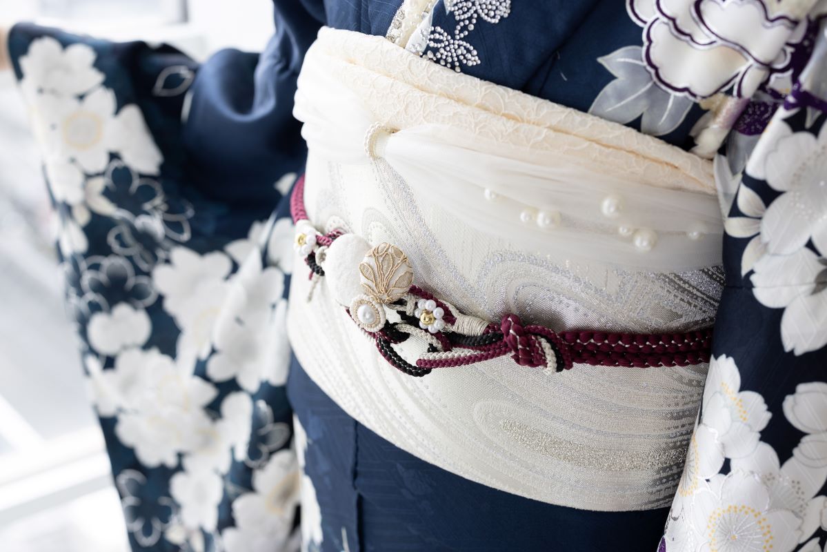 袋帯【正絹】振袖用RFO-53 -白×銀-