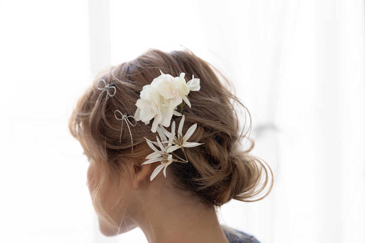 【ラフィネモカ】打掛UK-005【白ブルー】 - 画像 (8)