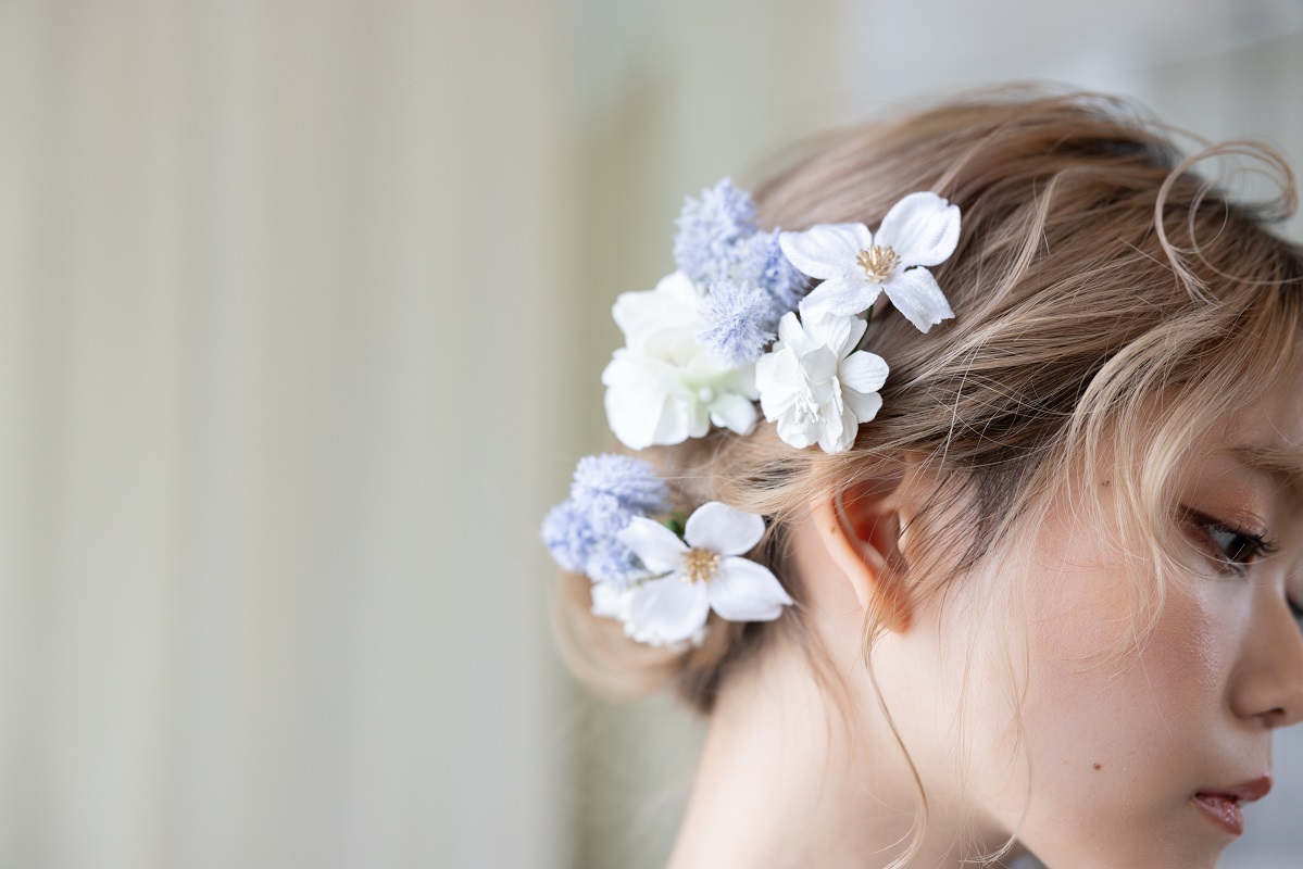 【ラフィネモカ】打掛UK-005【白ブルー】 - 画像 (9)