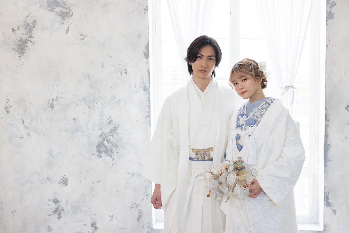 【ラフィネモカ】打掛UK-005【白ブルー】 - 画像 (13)