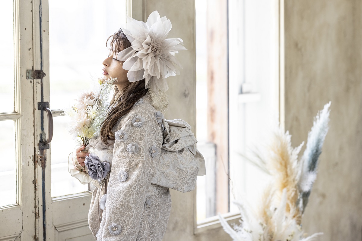 合繊振袖ラフィネモカ GF-56 -フィオラ・ドール-【アイボリー】 - 画像 (11)