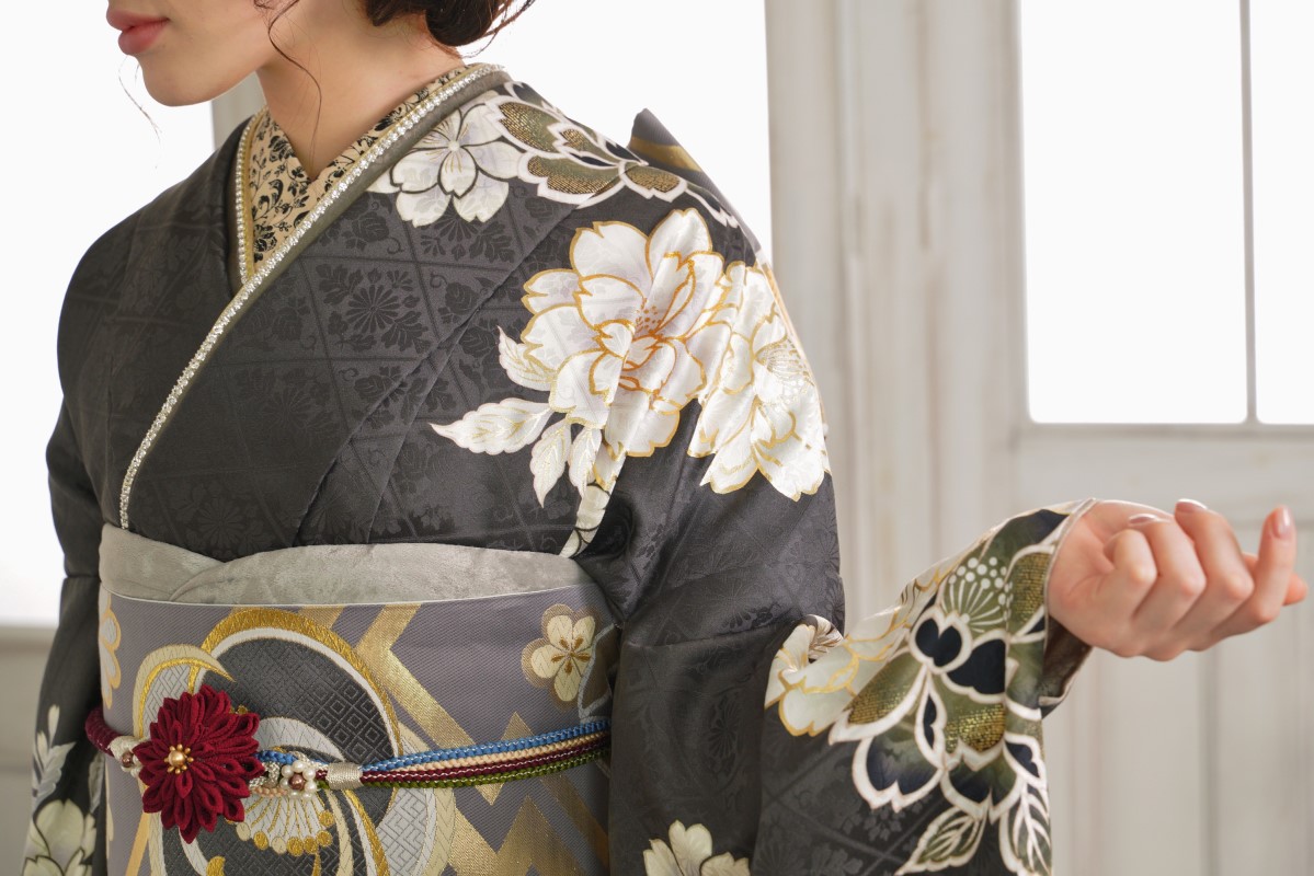 正絹振袖ラフィネモカ RF-15 -ディープグレー- - 画像 (17)