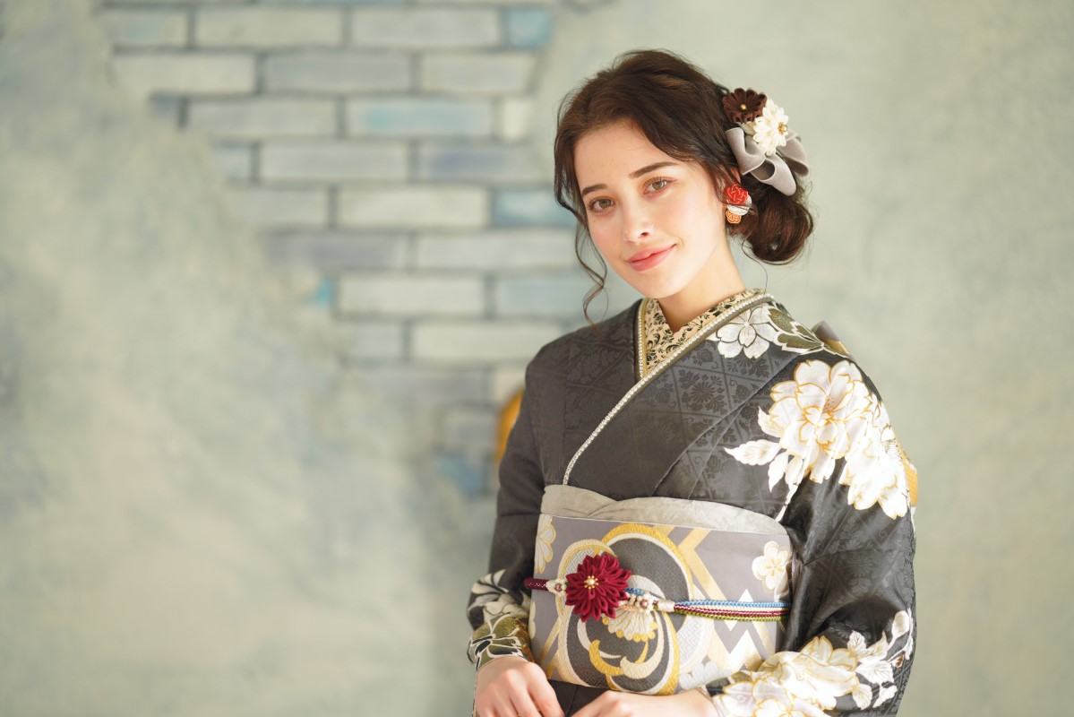 正絹振袖ラフィネモカ RF-15 -ディープグレー- - 画像 (14)