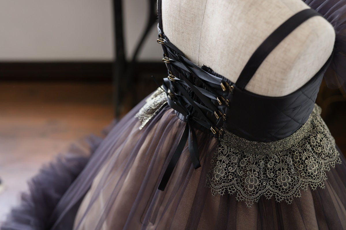 【現品120㎝】ロングドレスR-131 ブラック - 画像 (13)