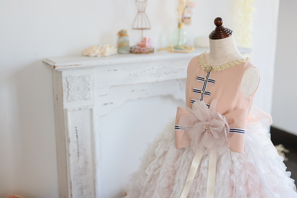 【現品120㎝】ロングドレスR-134　ピンク - 画像 (6)