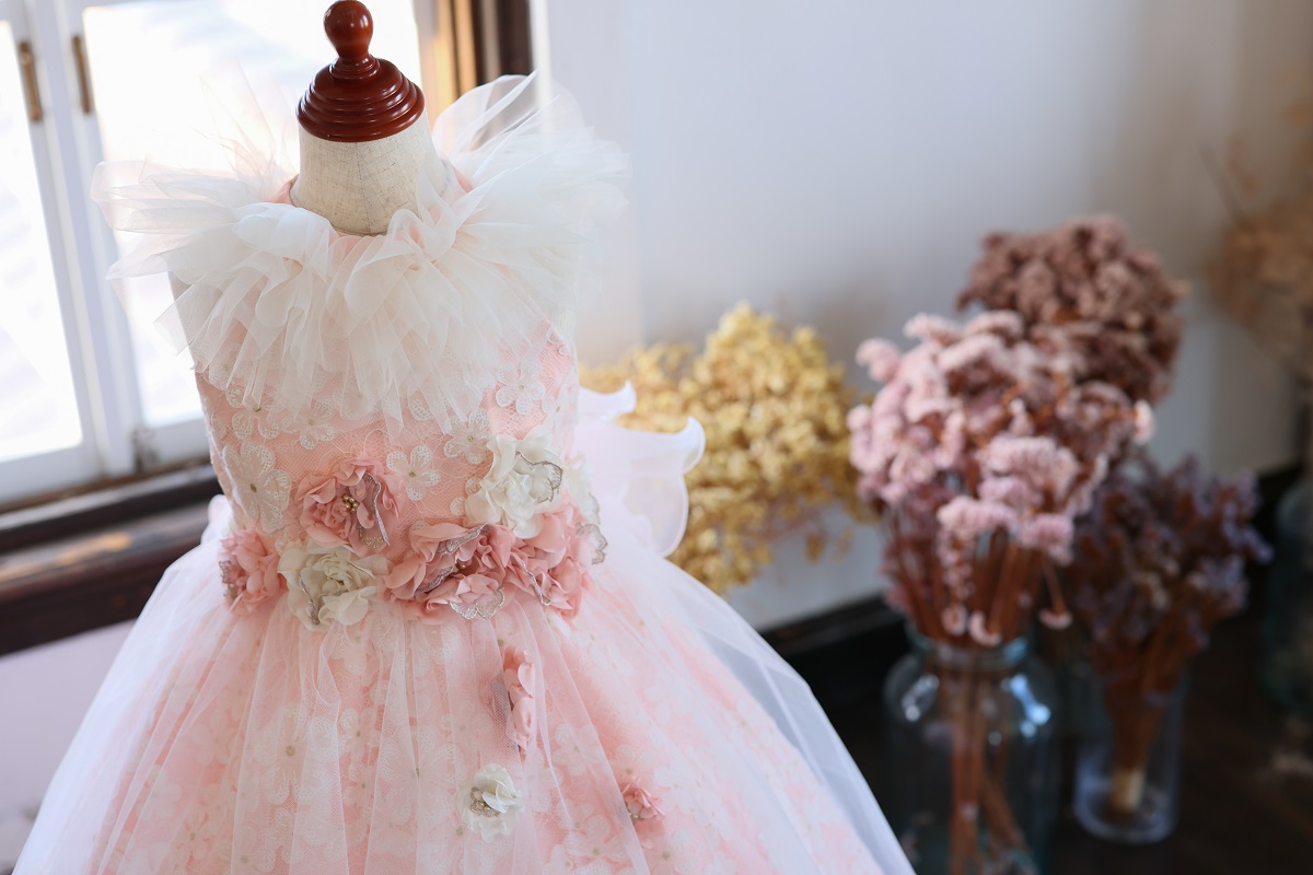 【現品120㎝】ロングドレスR-125　ピンク - 画像 (7)