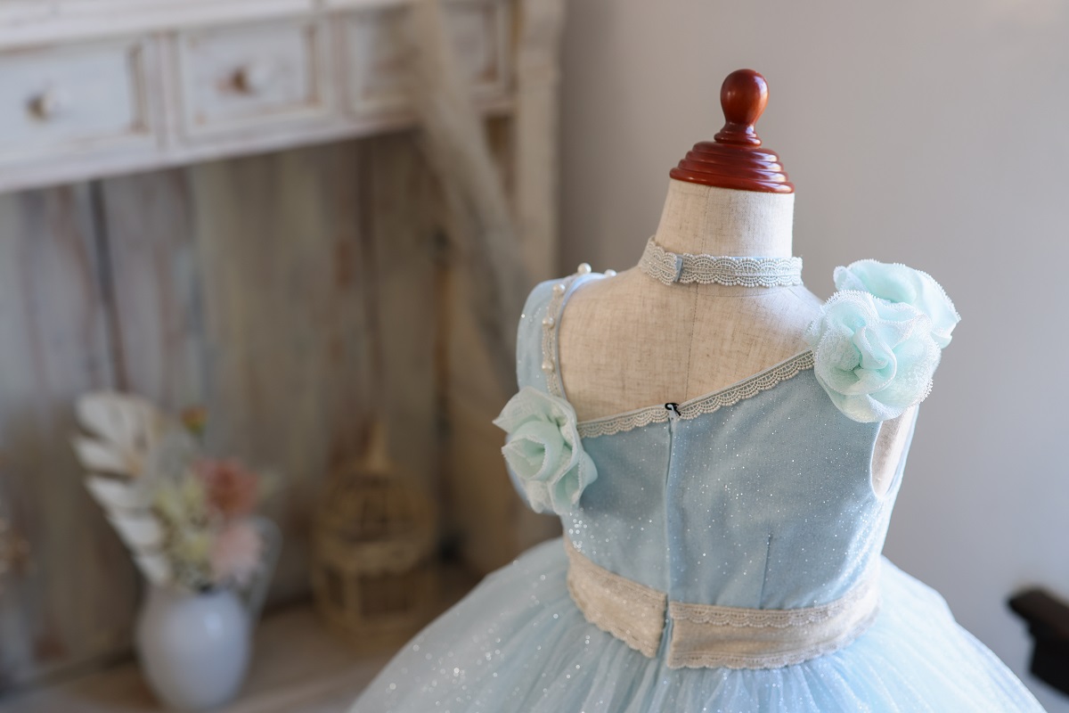 ロングドレスR-130　ブルー - 画像 (12)