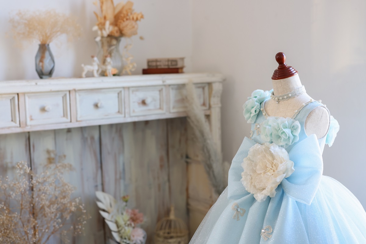 ロングドレスR-130　ブルー - 画像 (7)