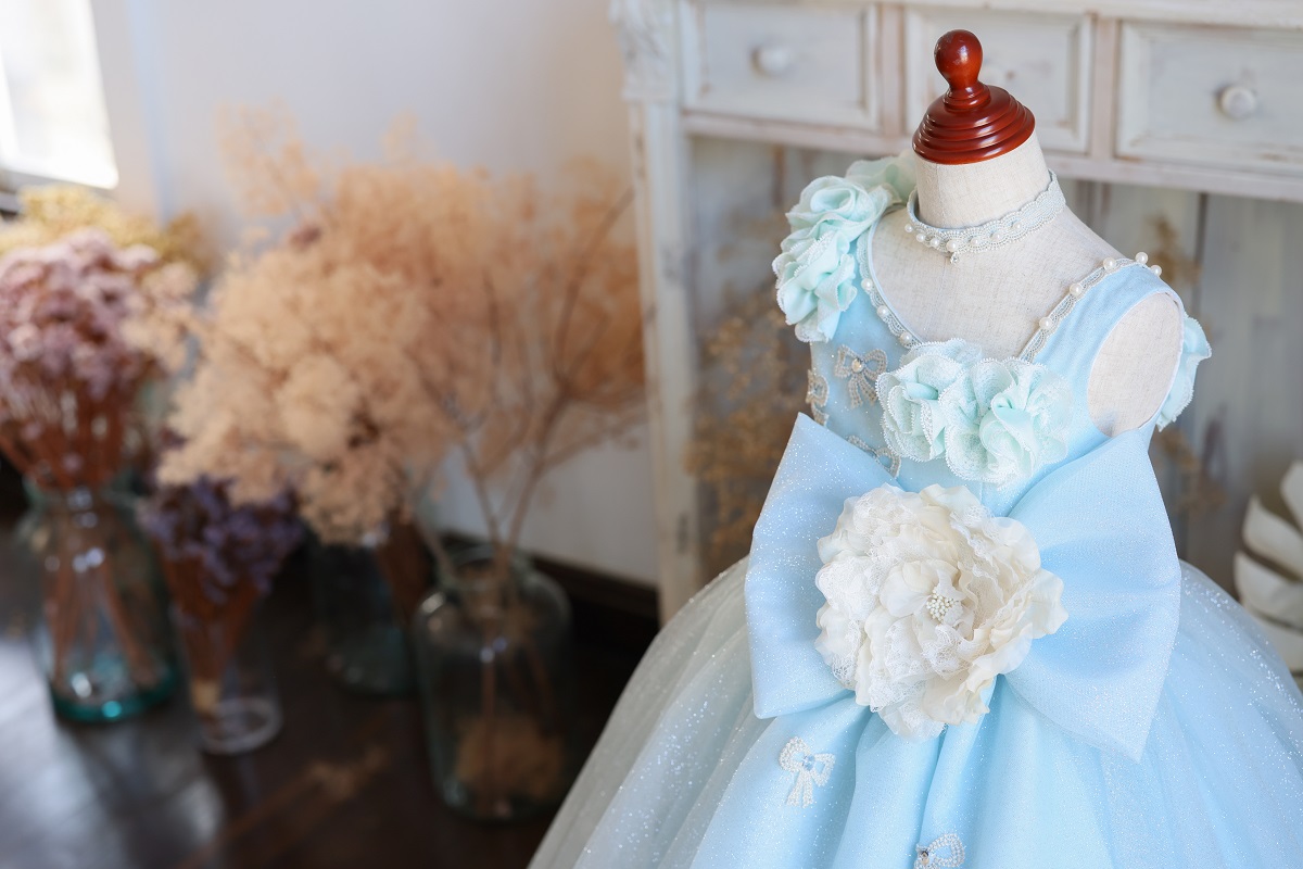 ロングドレスR-130　ブルー - 画像 (10)