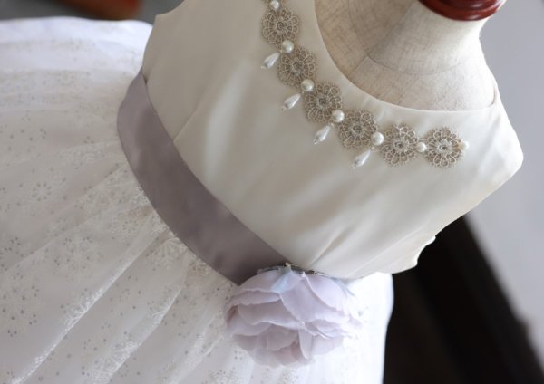 ロングドレスR-042　オフホワイト - 画像 (4)