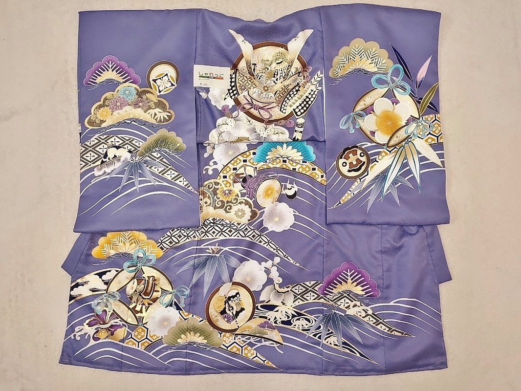 【現品】 男児お宮参り祝着 しゃれっこNo.「翼」2C【くすみ紫】 - 画像 (5)