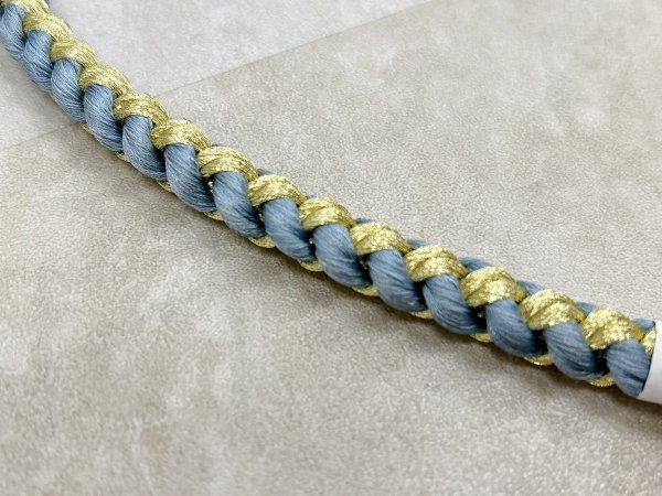 帯〆組みひもトンボ玉 ブルー TOJ-2409f - 画像 (4)