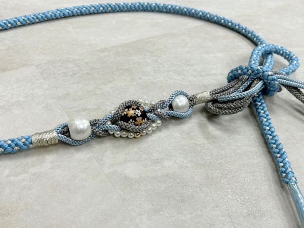 帯〆組みひもトンボ玉 TOJ-2409p - 画像 (3)