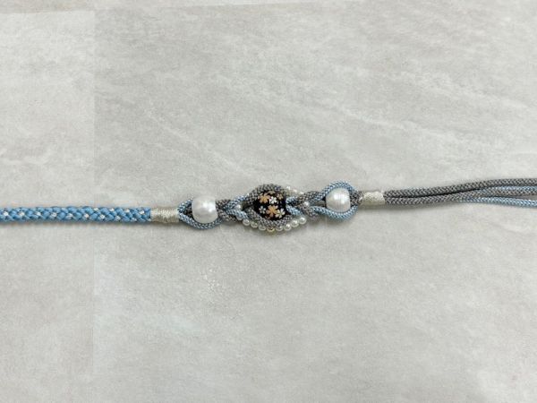 帯〆組みひもトンボ玉 TOJ-2409p - 画像 (2)