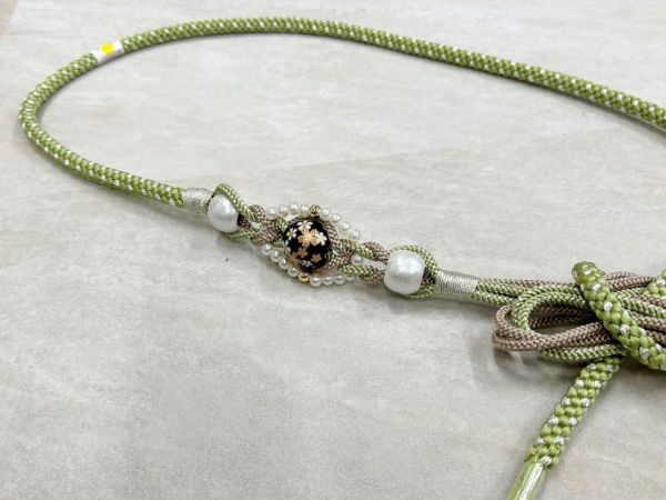 帯〆組みひもトンボ玉 TOJ-2409r