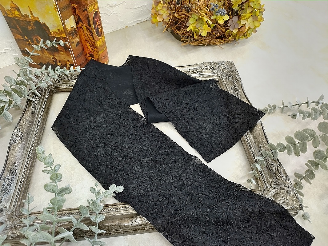 ラフィネ レース半衿/ボンディングレース ブラック - 画像 (4)