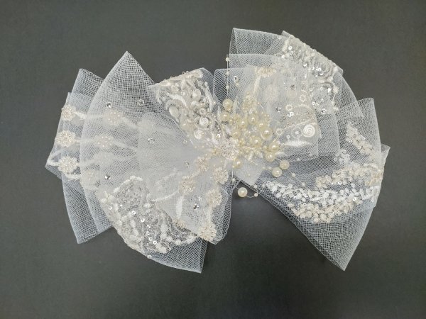 【ラフィネオリジナル】FK-119パールリボン髪飾り