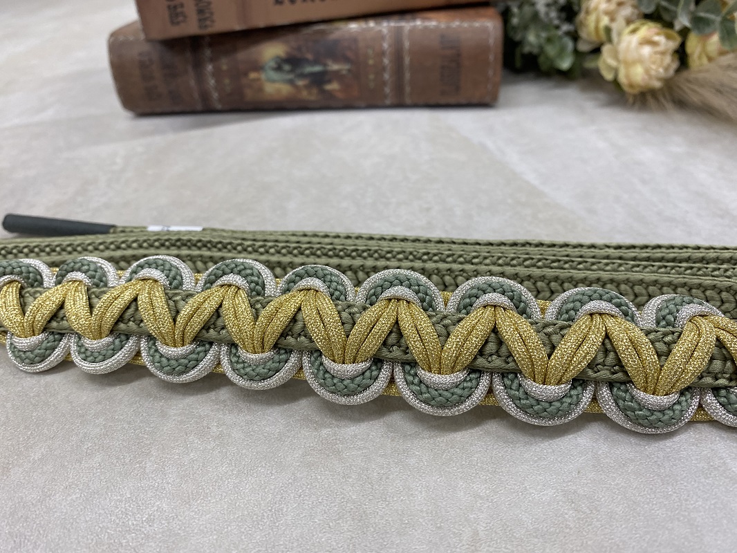 【アウトレット】-ラフィネオリジナル- 帯〆多重組み紐 グリーン - 画像 (2)