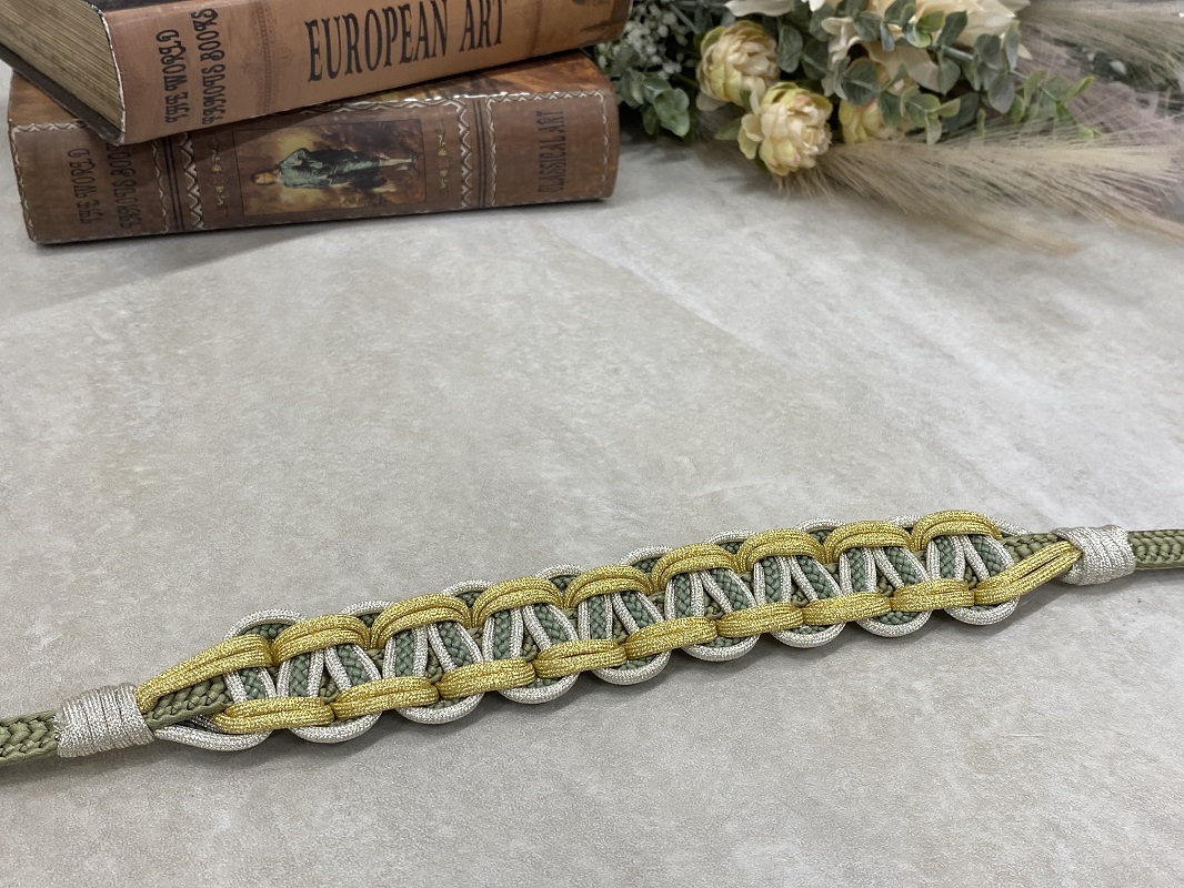 【アウトレット】-ラフィネオリジナル- 帯〆多重組み紐 グリーン - 画像 (3)