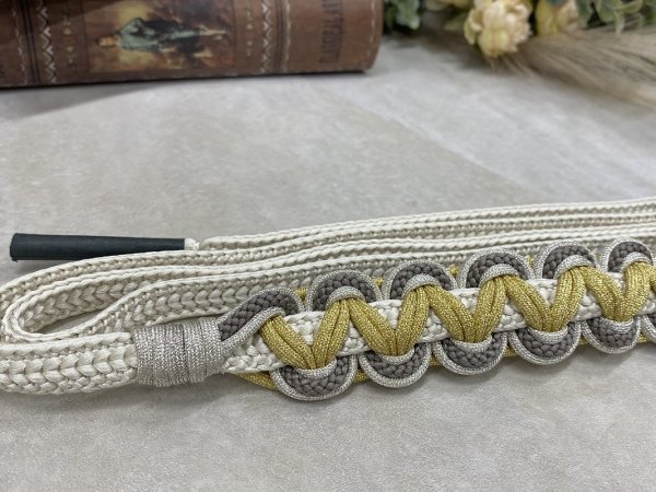 【アウトレット】-ラフィネオリジナル- 帯〆多重組み紐 モカ