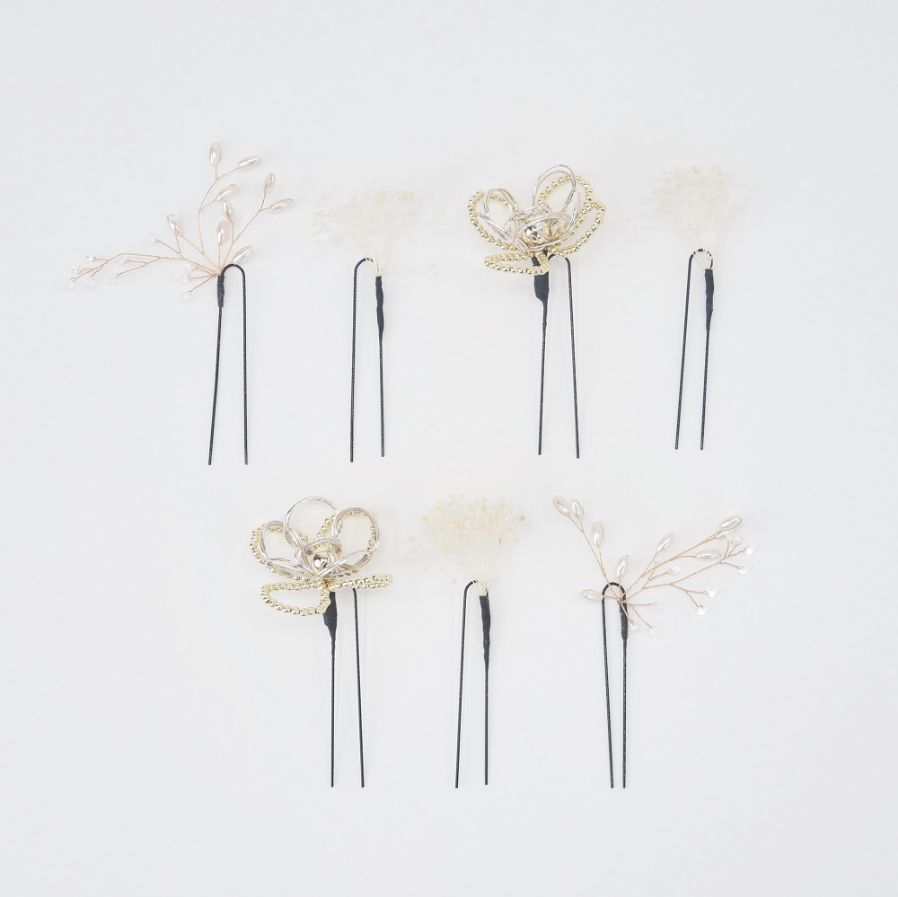 髪飾り大人用 400-619ゴールド セパレートタイプ - 画像 (2)