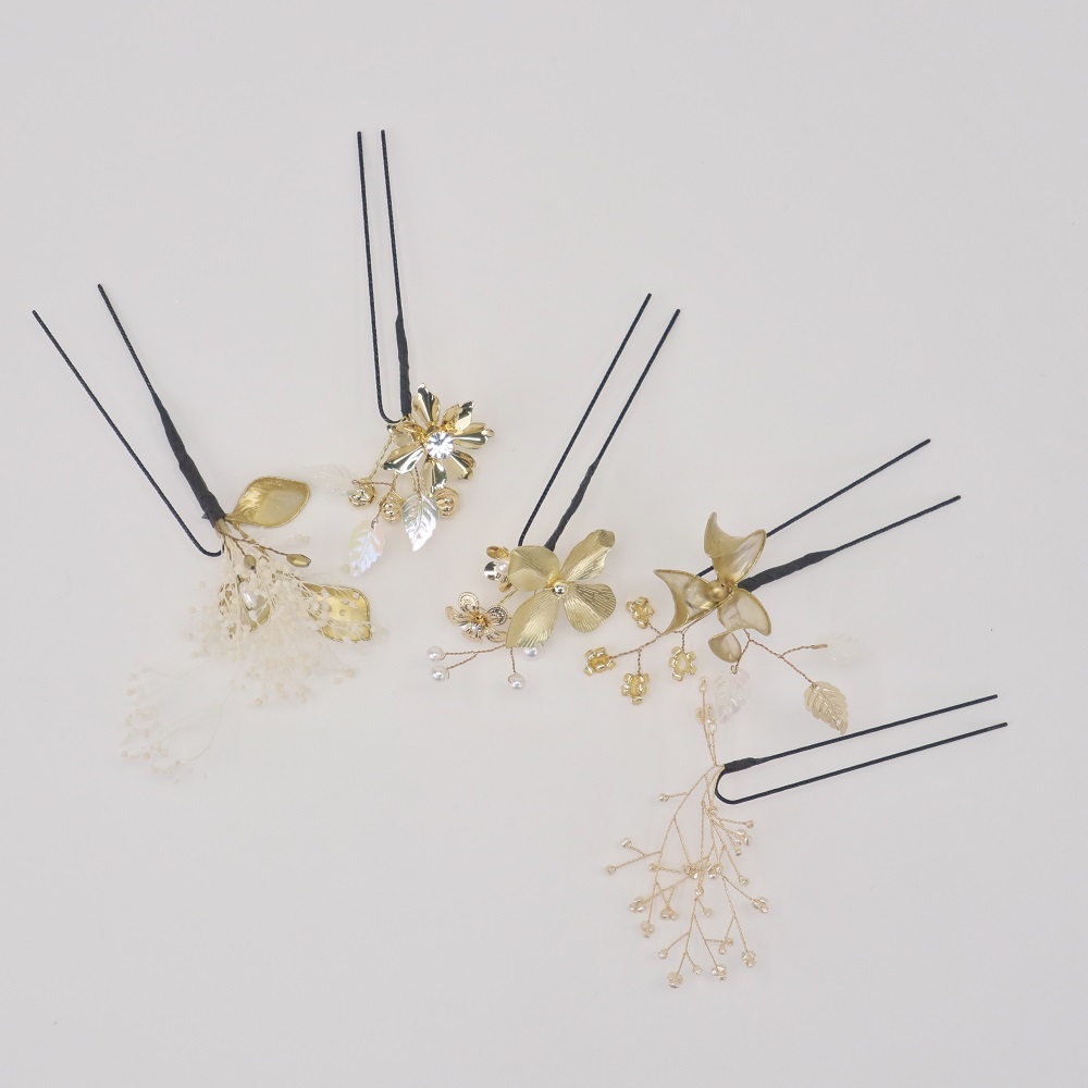 髪飾り大人用　400-615ゴールド　セパレートタイプ - 画像 (3)