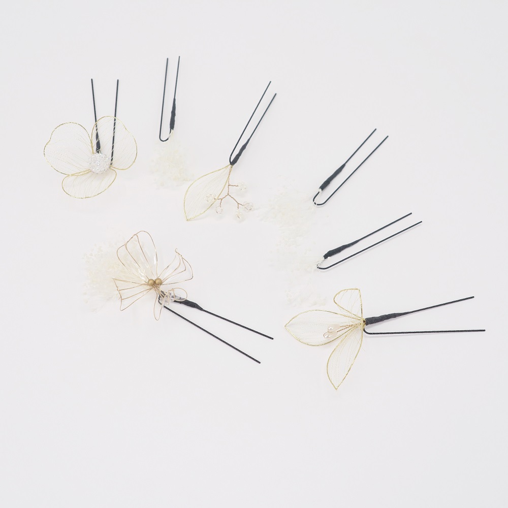 髪飾り大人用 400-968ゴールド セパレートタイプ - 画像 (4)