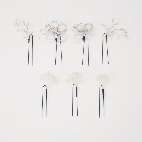 髪飾り大人用　400-619シルバー　セパレートタイプ - 画像 (2)