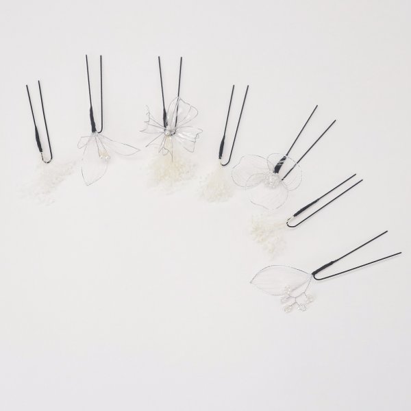 髪飾り大人用 400-968シルバー セパレートタイプ - 画像 (2)