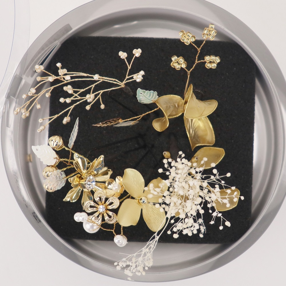 髪飾り大人用　400-615ゴールド　セパレートタイプ - 画像 (2)