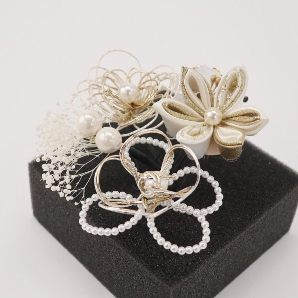 髪飾り大人用 400-943ゴールド セパレートタイプ - 画像 (3)