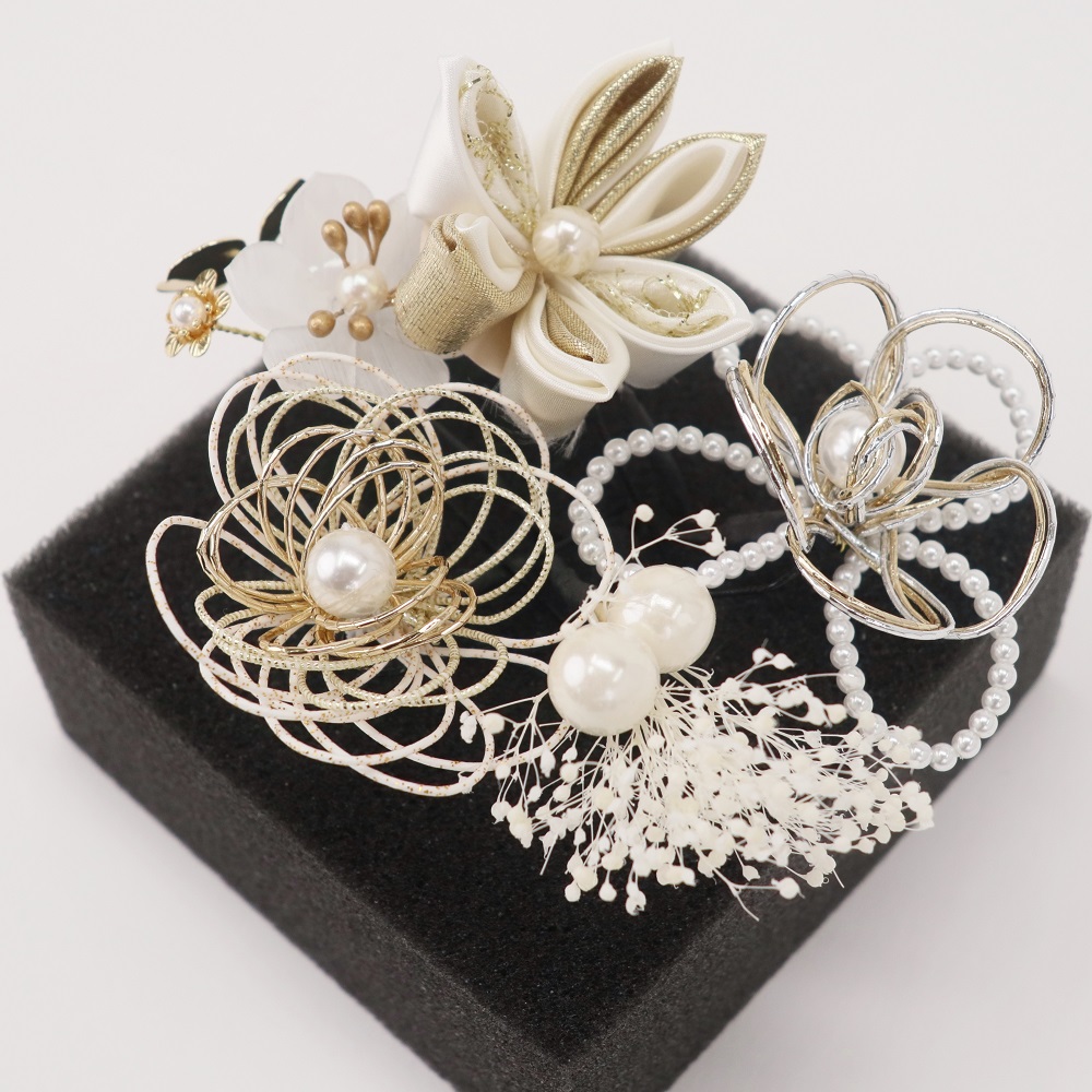 髪飾り大人用 400-943ゴールド セパレートタイプ - 画像 (4)