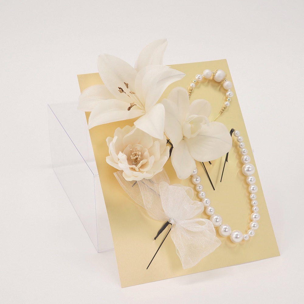 髪飾り大人用 400-976 ユリにパール-3色展開- - 画像 (8)