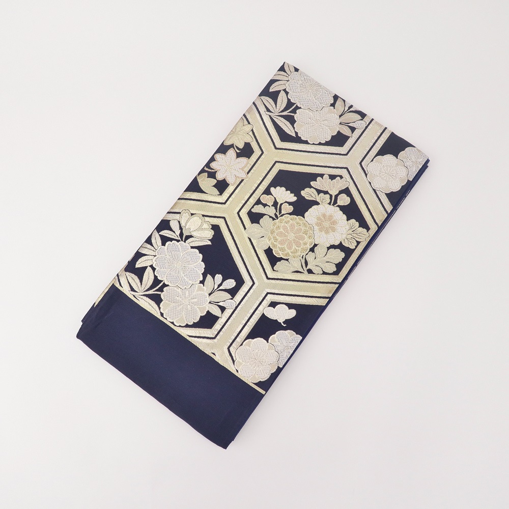 【アウトレット】袋帯【正絹】振袖用 RO0525-Od02紺