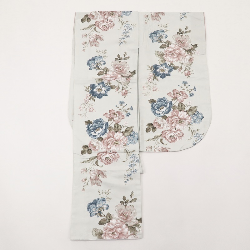 二尺袖ボヌール25年model RMO-05d 【薄グレー地にブルーピンク】