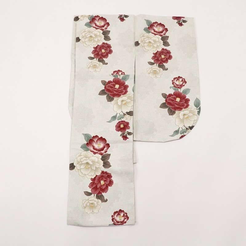 二尺袖ボヌール25年model RMO-05f 【アイボリー地に赤】