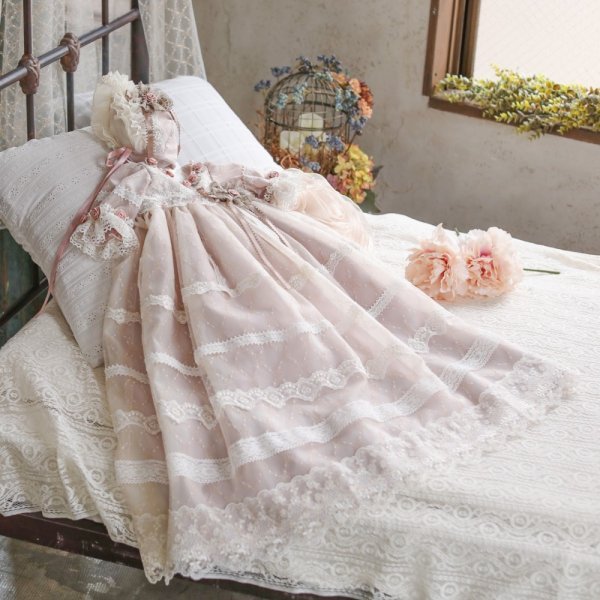 【現品60㎝】ベビードレスRB-804 ピンク